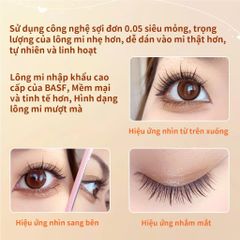 Set Mi Giả Hoa Hướng Dương Anime ELYZZA - Mi Tách Sợi Tái Sử Dụng Kèm Nhíp, Keo Dán - Dễ Dàng Làm Đẹp Cho Đôi Mắt Cuốn Hút