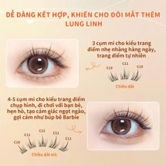 Set Mi Giả Hoa Hướng Dương Anime ELYZZA - Mi Tách Sợi Tái Sử Dụng Kèm Nhíp, Keo Dán - Dễ Dàng Làm Đẹp Cho Đôi Mắt Cuốn Hút