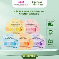 Mặt Nạ BANOBAGI Stem Cell Vitamin Mask 30g - Dưỡng Sáng Da & Dưỡng Ẩm Chuyên Sâu Chính Hãng, 10 Loại Cho Nhu Cầu Da Khác Nhau