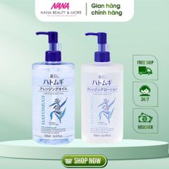 Dầu Tẩy Trang REIHAKU HATOMUGI Ý Dĩ 500ml - Sạch Da, Dưỡng Ẩm, Làm Sáng Da Cho Tất Cả Các Loại Da