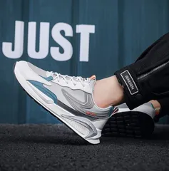 Giày Thể Thao Nam Mã 0016 Da PU Phối Màu Thời Trang - Đen Xám, Sneaker Đế Bằng Dành Cho Nam, Phong Cách Năng Động, Tiện Dụng