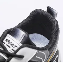 Giày Thể Thao Nam Mã 0016 Da PU Phối Màu Thời Trang - Đen Xám, Sneaker Đế Bằng Dành Cho Nam, Phong Cách Năng Động, Tiện Dụng