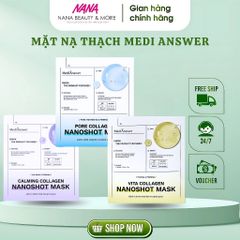 Mặt Nạ Collagen Nanoshot MediAnswer 37g - Dưỡng Ẩm, Se Khít Lỗ Chân Lông, Chống Lão Hóa, Thương Hiệu Hàn Quốc