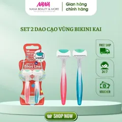 Set 2 Dao Cạo Bikini KAI Nhật Bản - Thép Không Gỉ, An Toàn và Hiệu Quả - Chăm Sóc Da Nhạy Cảm Mùa Hè