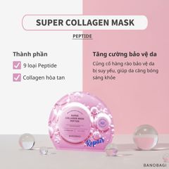 Mặt Nạ Giấy Banobagi Super Collagen 30ml - Dưỡng Da Chuyên Sâu, Chống Lão Hóa, Làm Trắng Da, Chính Hãng Hàn Quốc