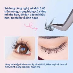 Set Mi Giả Đuôi Cá Anime ELYZZA - Lông Mi Tách Sợi Tái Sử Dụng Kèm Keo Và Nhíp - Thổi Hồn Cho Đôi Mắt Cuốn Hút