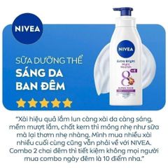 Sữa Dưỡng Thể NIVEA 8 Super Food 350ml - Dưỡng Da Trắng Sáng, Săn Chắc, Chống Nắng SPF30 PA++ - Chăm Sóc Da Hoàn Hảo