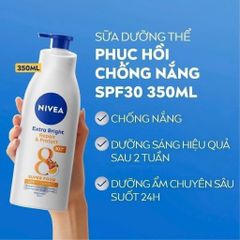 Sữa Dưỡng Thể NIVEA 8 Super Food 350ml - Dưỡng Da Trắng Sáng, Săn Chắc, Chống Nắng SPF30 PA++ - Chăm Sóc Da Hoàn Hảo