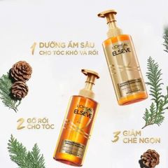 Bộ Dầu Gội Dưỡng Tóc L'Oreal Paris Extraordinary Oil Smooth 440ml - Giúp Tóc Suôn Mượt & Ngăn Tình Trạng Tóc Chẻ Ngọn