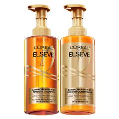 Bộ Dầu Gội Dưỡng Tóc L'Oreal Paris Extraordinary Oil Smooth 440ml - Giúp Tóc Suôn Mượt & Ngăn Tình Trạng Tóc Chẻ Ngọn