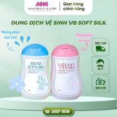 Dung dịch vệ sinh phụ nữ HANAYUKI Hana Soft Silk & VB Soft Silk 150g - Tinh chất thiên nhiên, an toàn, diệt khuẩn, giữ ẩm, tự tin suốt 24 giờ