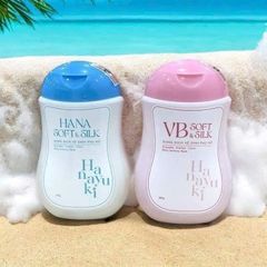 Dung dịch vệ sinh phụ nữ HANAYUKI Hana Soft Silk & VB Soft Silk 150g - Tinh chất thiên nhiên, an toàn, diệt khuẩn, giữ ẩm, tự tin suốt 24 giờ