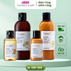 Gel Rửa Mặt Cocoon Chiết Xuất Hoa Hồng & Nghệ - Sáng Mịn, Ẩm Mượt, Gel 140ml & 310ml Chăm Sóc Da Mặt