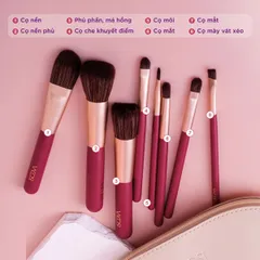 Bộ cọ du lịch 8 cây & ví trang điểm VACOSI Sister Land Brush Set - Nana Shop
