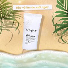 Kem Chống Nắng Kiềm Dầu SENNIO Daily Natural Cream SPF50 Dưỡng Trắng Đa Năng 50ml - Bảo Vệ Da Và Kiểm Soát Dầu Mặt