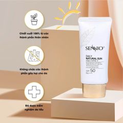 Kem Chống Nắng Kiềm Dầu SENNIO Daily Natural Cream SPF50 Dưỡng Trắng Đa Năng 50ml - Bảo Vệ Da Và Kiểm Soát Dầu Mặt