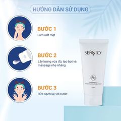 Sữa Rửa Mặt SENNIO Tạo Bọt Intensive Whitening Cleanser 120ml - Dưỡng Sáng Da, Cấp Ẩm Cho Mọi Loại Da