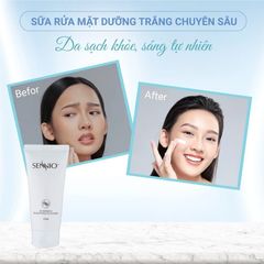 Sữa Rửa Mặt SENNIO Tạo Bọt Intensive Whitening Cleanser 120ml - Dưỡng Sáng Da, Cấp Ẩm Cho Mọi Loại Da