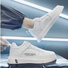 Giày Nam Da PU 0012 Thời Trang - Sneakers Đế Cao Su Êm Nhẹ, Có Màu Trắng Và Xanh, Phong Cách Thể Thao Năng Động