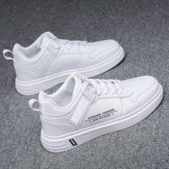 Giày Nam Da PU 0012 - Thời Trang Sneaker Êm Nhẹ Đế Cao Su Tổng Hợp, Màu Trắng và Xanh, Phong Cách Trẻ Trung, Kích Cỡ 39-43