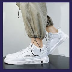 Giày Nam Da PU 0012 - Thời Trang Sneaker Êm Nhẹ Đế Cao Su Tổng Hợp, Màu Trắng và Xanh, Phong Cách Trẻ Trung, Kích Cỡ 39-43