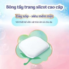 Bông Tẩy Trang SILCOT Premium 66 Miếng - Siêu Mềm, Dịu Nhẹ, Chăm Sóc Da Nhật Bản - Hỗ Trợ Tẩy Trang & Dưỡng Ẩm Tối Ưu