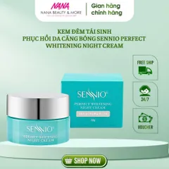 Kem Dưỡng Đêm SENNIO Whitening Night Cream 30g - Dưỡng Trắng, Tái Tạo, Phục Hồi Da - Sản Phẩm Hàn Quốc Chất Lượng Cao