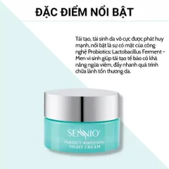 Kem Dưỡng Đêm SENNIO Whitening Night Cream 30g - Dưỡng Trắng, Tái Tạo, Phục Hồi Da - Sản Phẩm Hàn Quốc Chất Lượng Cao