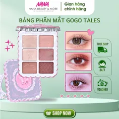 Bảng Phấn Mắt Gogo Tales 6 Ô Vỏ Hồng Ballet Coquette Sweet Pink 7.8g - Phấn Mắt Nữ Tính, Trang Điểm Nhẹ Nhàng Hàn Quốc