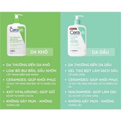Sữa Rửa Mặt CeraVe Foaming Facial Cleanser 236ML - Giải Pháp Làm Sạch Da Dầu Mụn, Tươi Mát, Thích Hợp Cho Mọi Loại Da