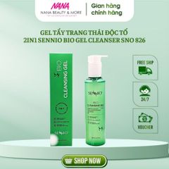 Nước Tẩy Trang Không Cồn SENNIO Bio Cleanser Gel 2in1 200ml - Giải Pháp Làm Sạch Sâu Da Dầu, Nhạy Cảm, An Toàn và Hiệu Quả