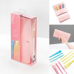 Bộ cọ trang điểm VACOSI 10 cây kèm ví hồng BC34 - Nana Shop