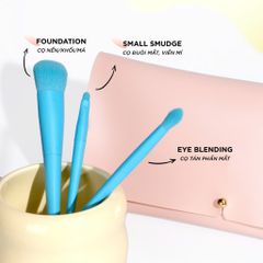 Bộ cọ trang điểm VACOSI 10 cây kèm ví hồng BC34 - Nana Shop