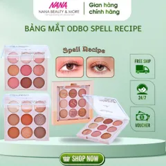 Bảng Phấn Mắt Odbo Spell Recipe 9 Ô 7g - Màu Sắc Đa Dạng Cho Đôi Mắt Quyến Rũ - Mỹ Phẩm Chất Lượng Thái Lan