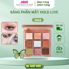 Bảng Phấn Mắt Hold Live Powdery Ripple Eyeshadow Palette 9 Ô - Màu Sắc Đa Dạng, Dễ Tán, Thích Hợp Trang Điểm Hằng Ngày và Dự Tiệc