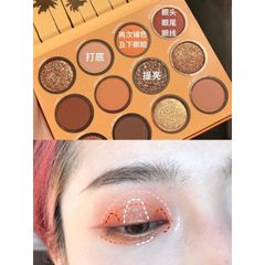 Bảng Mắt ColourPop California Love Eye Palette 12 Ô - Phấn Mắt Tone Cam Cháy Thời Thượng Cho Trang Điểm Đẹp Mỗi Ngày