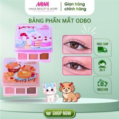 Bảng Phấn Mắt 9 Ô Odbo Kitten Day & Puppy Day - Phấn Mắt Dễ Thương Kèm Kẹp Tóc Sweet Munch 9g cho Cô Nàng Yêu Thích Trang Điểm