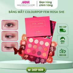 Bảng Mắt ColourPop Fem Rosa She Eye Palette 12 Ô - Phấn Mắt Đa Dạng Màu Sắc Từ Tím Đến Hồng, Phong Cách Trang Điểm Thoải Mái