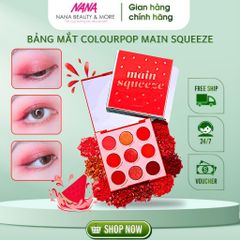 Bảng Mắt ColourPop Main Squeeze 9 Ô - Phấn Mắt Màu Hồng Cam Dưa Hấu Đáng Yêu, Trang Điểm Tươi Sáng, Dễ Dùng, Kỷ Niệm 5 Năm