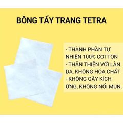 Bông Tẩy Trang Tetra Medical Pháp 600 Miếng - 100% Cotton Mềm Mại, Lành Tính Cho Da Nhạy Cảm, Dụng Cụ Làm Sạch Da Hàng Ngày
