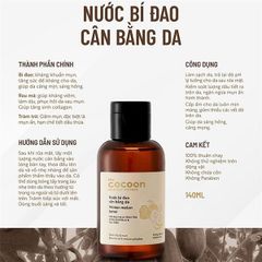 Nước Tẩy Trang COCOON Bí Đao & Hoa Hồng - Làm Sạch Sâu Da Dầu Mụn 500ml - Giúp Giảm Nhờn, Cấp Ẩm, Tươi Mát Da