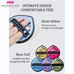 Set 5 Bông Mút Tán Nền AMORTALS Size XL Siêu Mềm - Dễ Dàng Tán Kem Nền, Phù Hợp Cho Da Nhạy Cảm - Trải Nghiệm Trang Điểm Hoàn Hảo