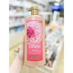 Sữa Tắm Hương Nước Hoa CARESS Daily Silk Đào Trắng & Hoa Cam 750ml - Dưỡng Da Mềm Mại, Thư Giãn & Sảng Khoái