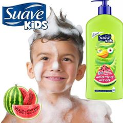 Sữa Tắm Gội Xả 3in1 Suave Kids Hương Dưa Hấu 532ml & 1180ml - Dành Cho Da Nhạy Cảm Của Trẻ Em, Cảm Giác Tươi Mát