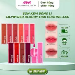 Son kem bóng lì LILYBYRED Bloody Liar Coating Tint 3.5g - Son dưỡng môi mềm mại, màu sắc tự nhiên, mùi hương trái cây quyến rũ