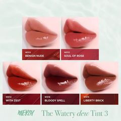 Son Tint Bóng MERZY The Watery Dew Dạng Thạch - Bền Màu, Lâu Trôi, Chăm Sóc Môi Tươi Tắn, Chính Hãng Từ Nana Shop