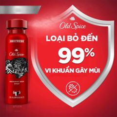 Xịt Khử Mùi Cơ Thể Old Spice 150ml - Hương Thơm Bền Bỉ, Công Nghệ Ngăn Mùi Hiệu Quả, Dành Cho Nam Giới Tự Tin, Thơm Mát Suốt Ngày