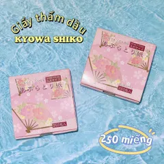 Giấy Thấm Dầu KYOWA Nhật Bản 250 Tờ - Kiểm Soát Dầu Thừa, Duy Trì Độ Ẩm, Phù Hợp Mọi Loại Da - Sản Phẩm Chăm Sóc Da Mặt Chính Hãng