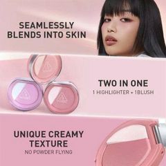 Phấn Má Hồng Bắt Sáng 3CE Blushlighter 9g - Trang Điểm Nền Tảng 2 Trong 1 Cho Gương Mặt Rạng Rỡ và Sống Động