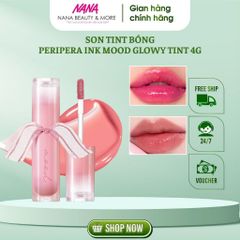 Son Tint Bóng PERIPERA Ink Mood Glowy Tint Căng Mọng Ngọt Ngào 4g - Chất Son Dưỡng Ẩm, Đôi Môi Quyến Rũ Tươi Tắn từ Hàn Quốc